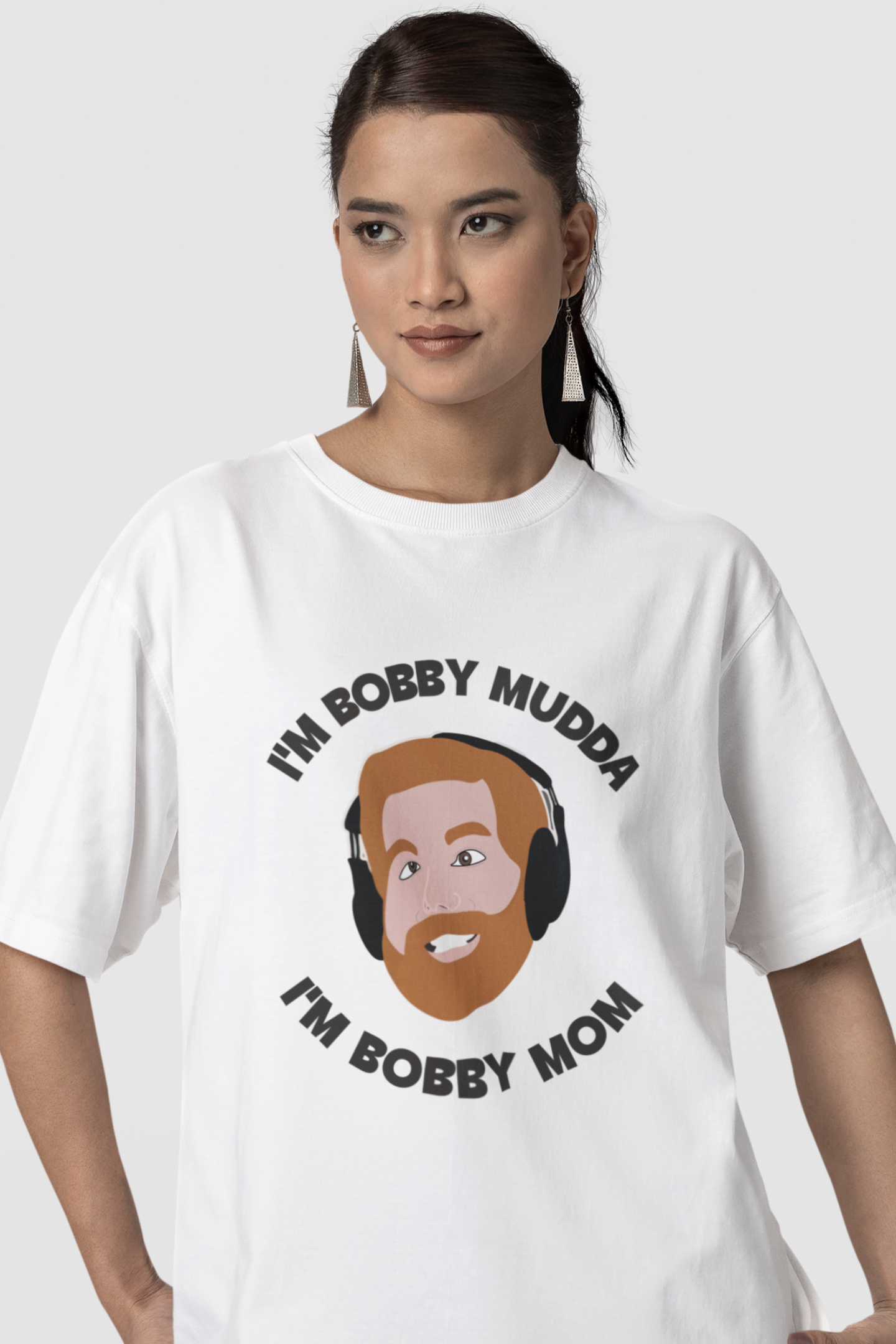 Andrew Santino T Shirt | Im Bobby Mom Unisex T-Shirt, Im Bobby Mudda T-Shirt, Bad Friend T-Shirt, Podcast T-Shirt, Funny T-Shirt