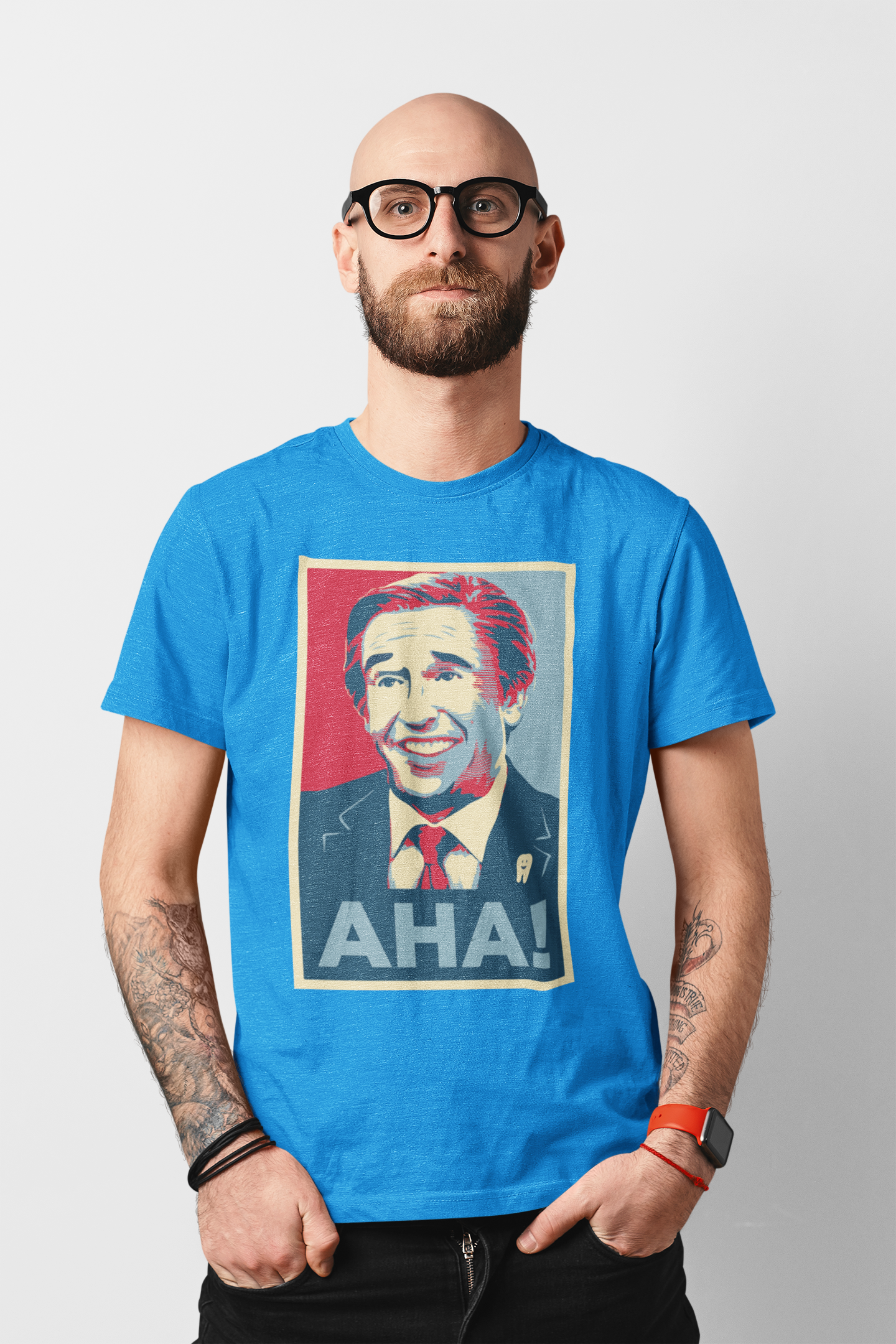 Alan Partridge "AHA" T Shirt - Funny British Comedy TV Show Tee for Fans - Iconic Catchphrase Shirt