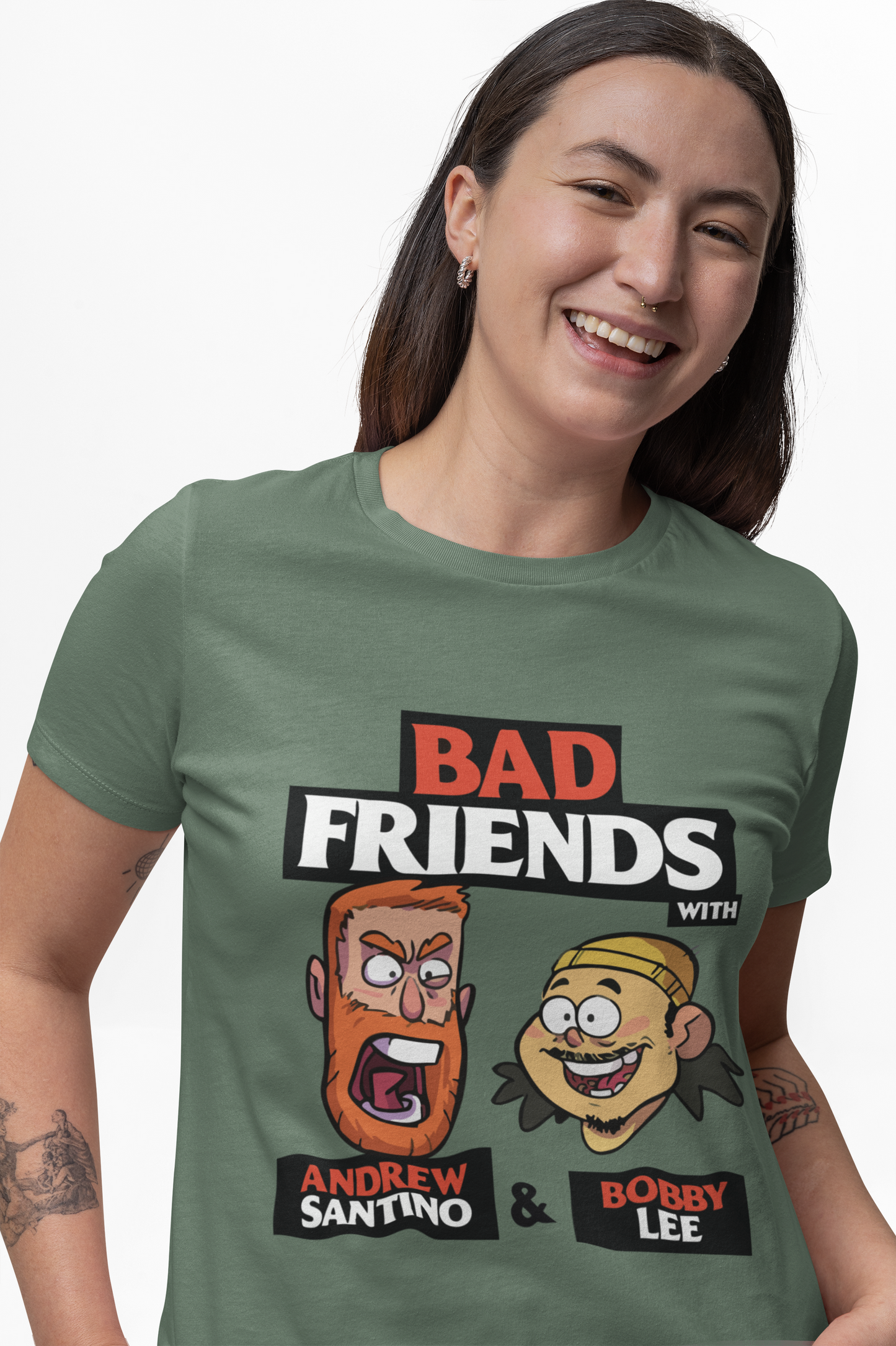 Bad Friends T Shirt | Andrew Santino & Bobby Lee T Shirt | Im Bobby Mom T Shirt |  Bad Friend T Shirt | Andrew Santino T Shirt |  Funny T Shirt