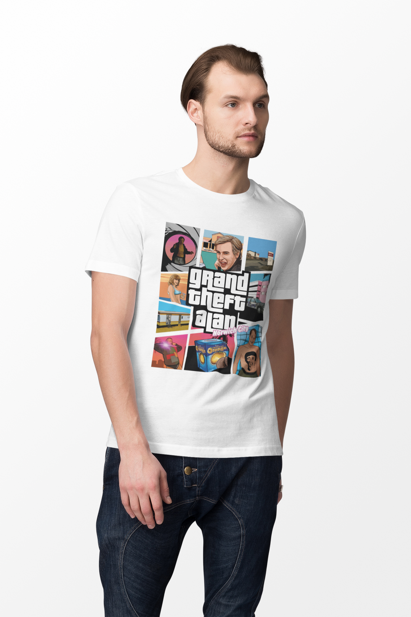 Alan Partridge "Grand Theft Partridge" T-Shirt - Game Style Parody Tee