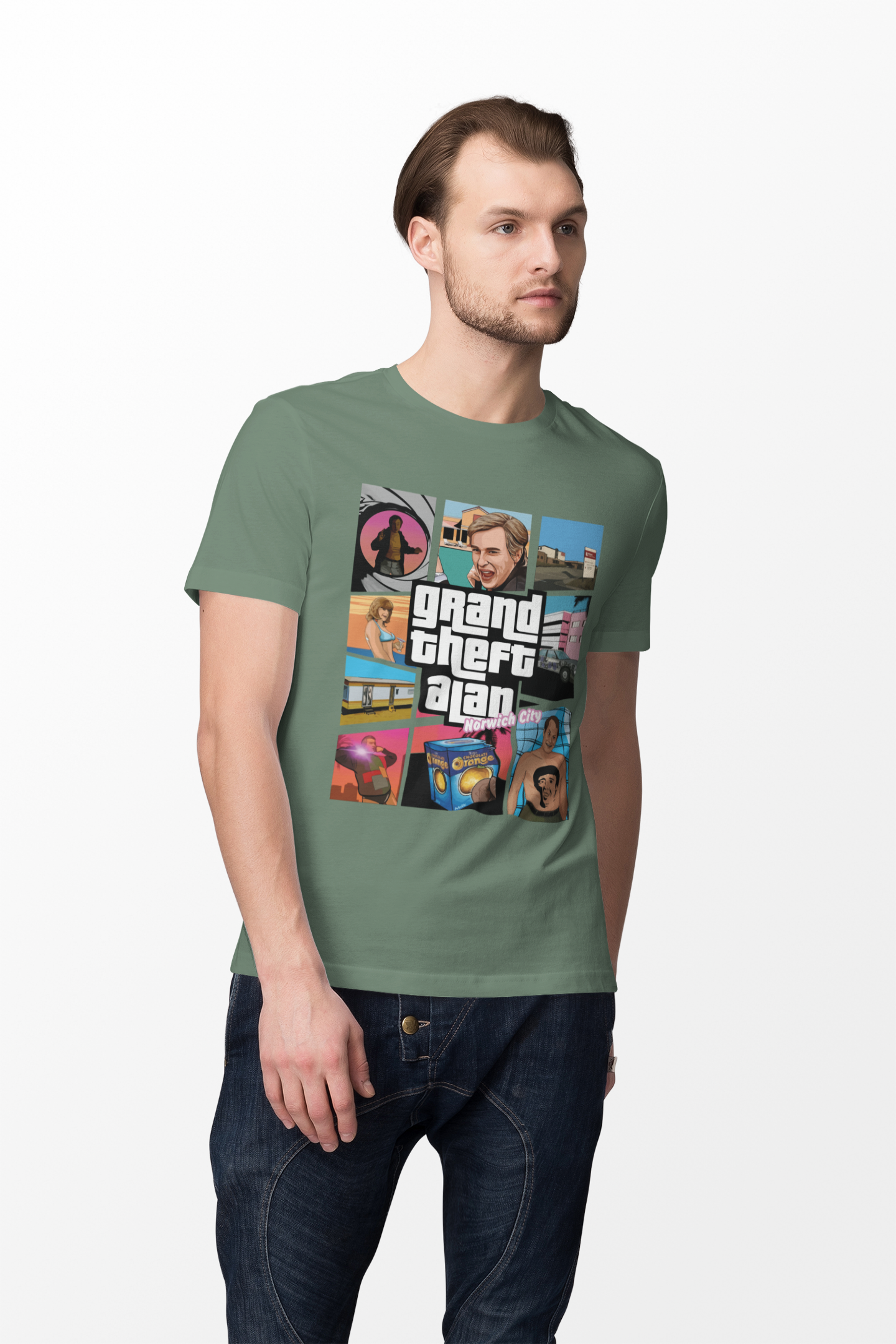 Alan Partridge "Grand Theft Partridge" T-Shirt - Game Style Parody Tee