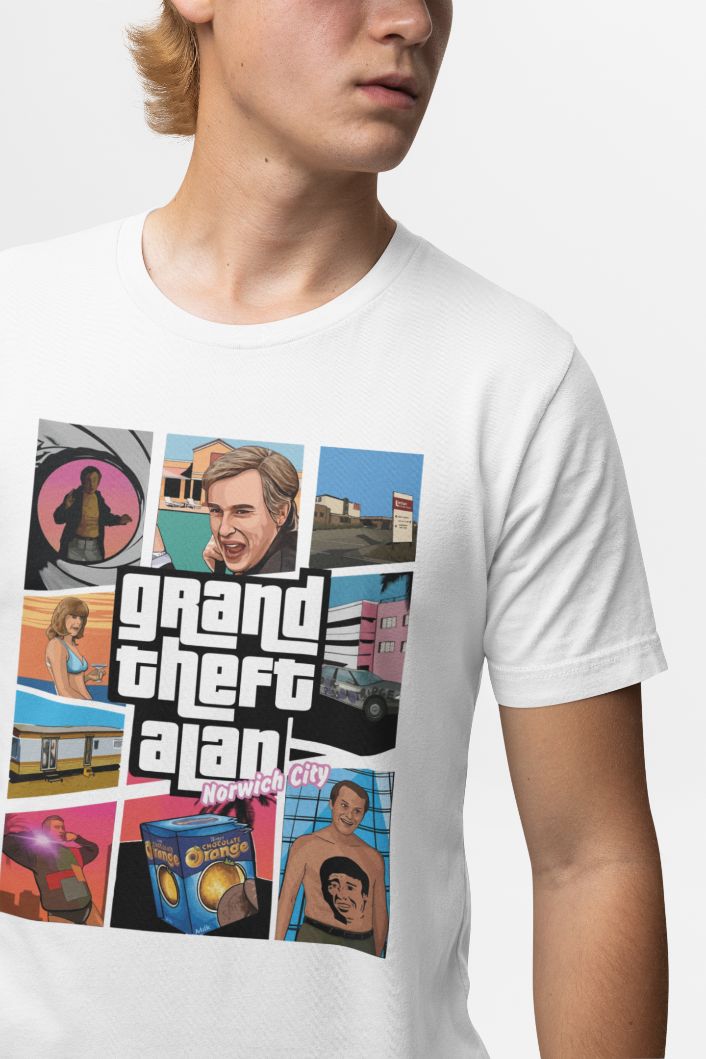 Alan Partridge "Grand Theft Partridge" T-Shirt - Game Style Parody Tee