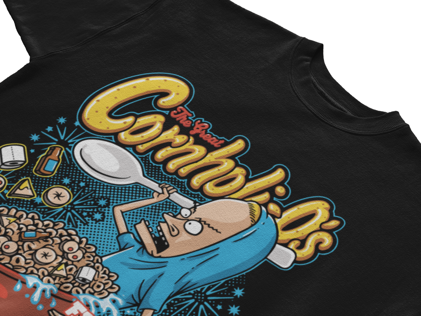 The Great Cornholio's Cereal Parody Tee - Beavis and Butt-Head Tribute