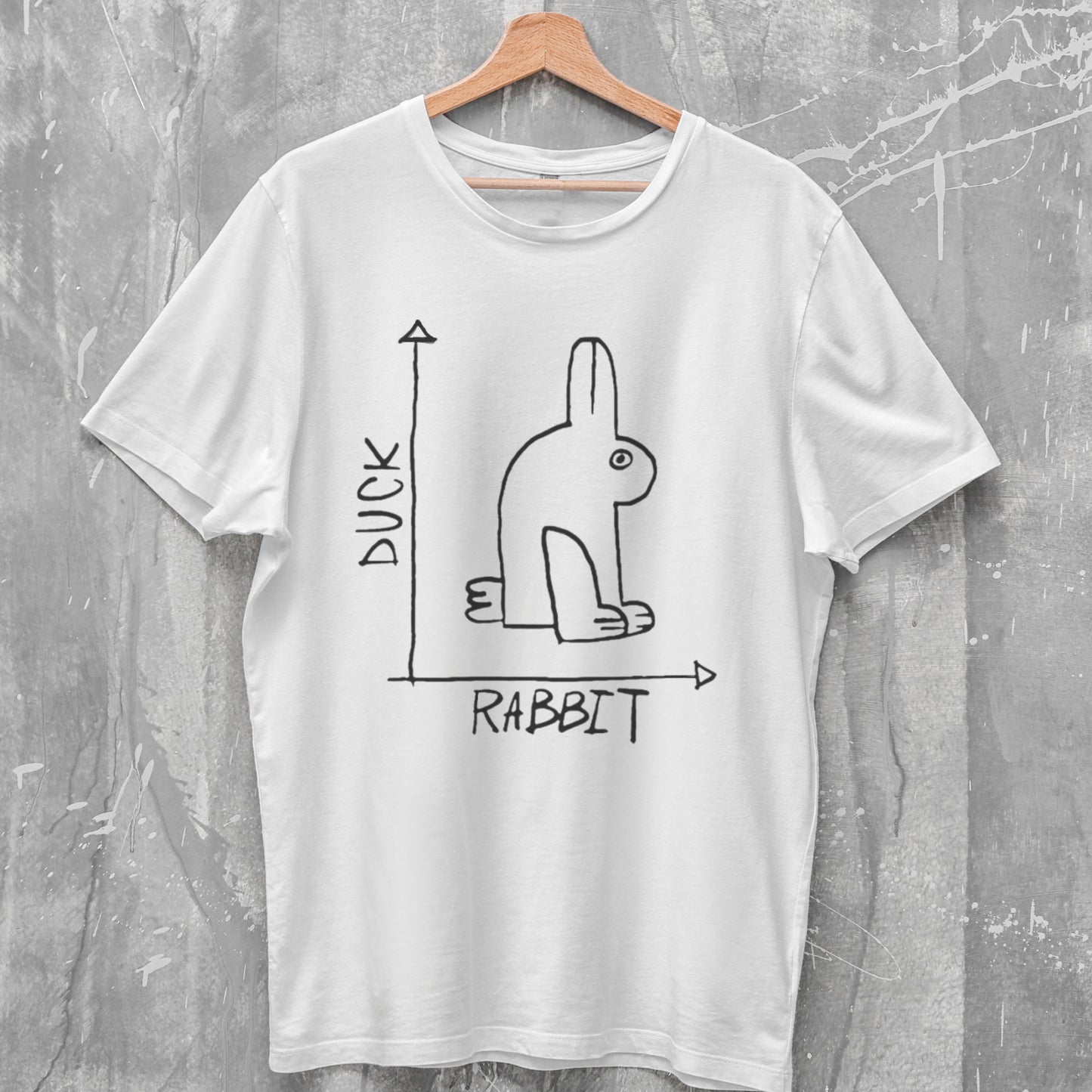 Rabbit Duck Drawing T Shirt | Funny T Shirt | Gamer Music T Shirt | Rabbit Duck T Shirt