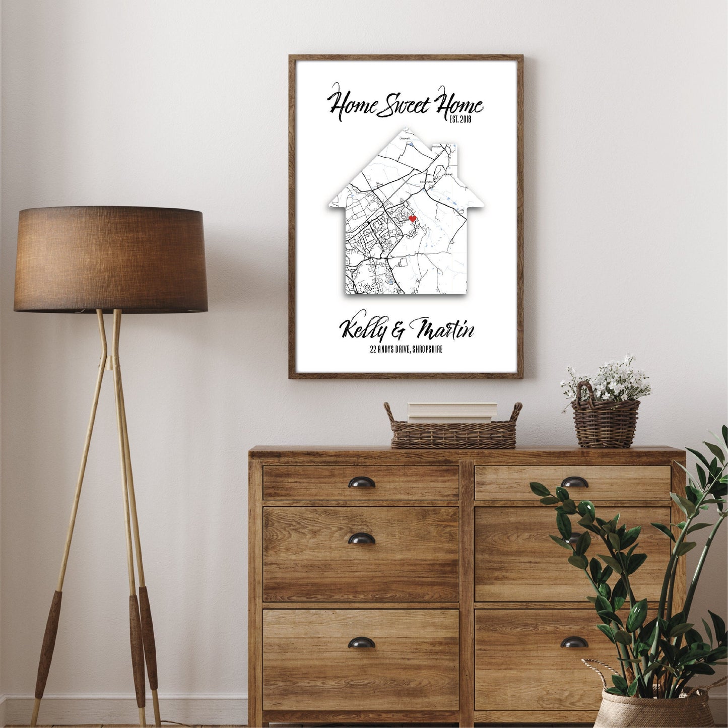 Home Sweet Home | New Home Housewarming Gift Poster | Perfect Gift for Couples | A4 Print + Digital Download