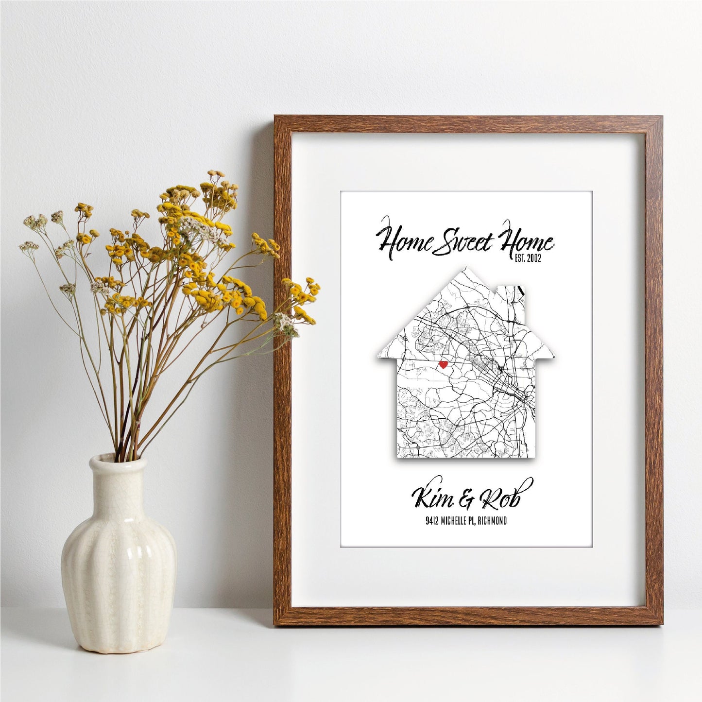 Home Sweet Home | New Home Housewarming Gift Poster | Perfect Gift for Couples | A4 Print + Digital Download