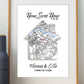 Home Sweet Home | New Home Housewarming Gift Poster | Perfect Gift for Couples | A4 Print + Digital Download