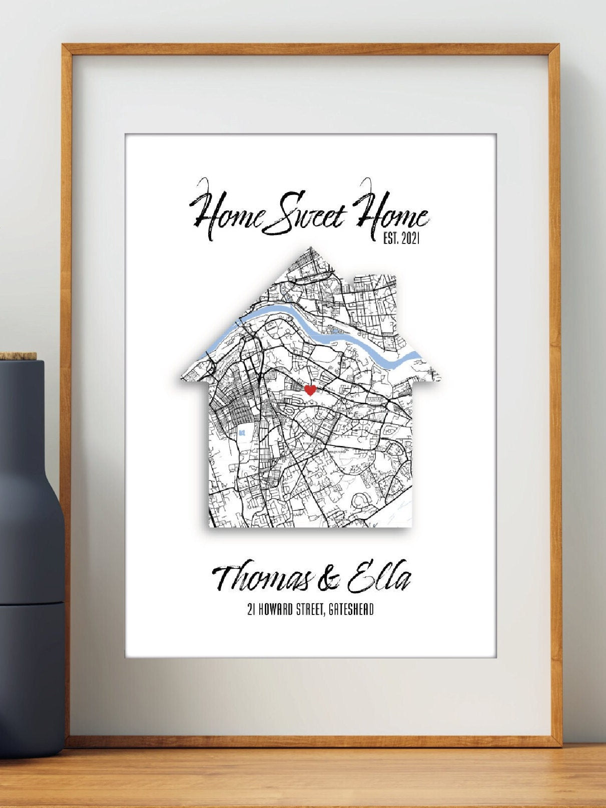 Home Sweet Home | New Home Housewarming Gift Poster | Perfect Gift for Couples | A4 Print + Digital Download