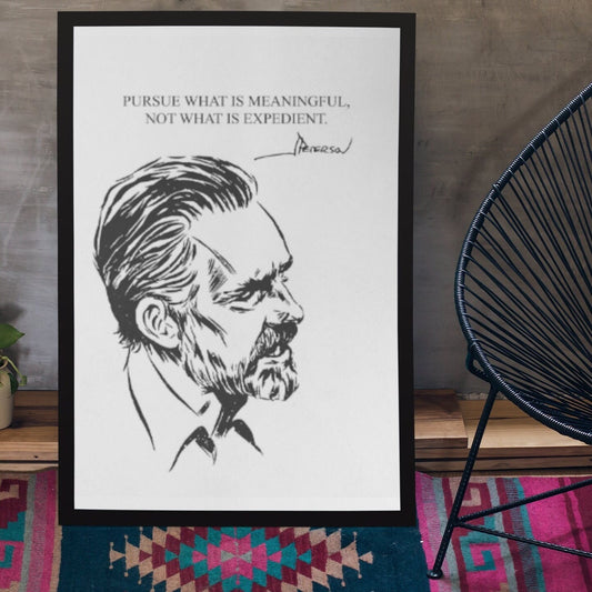 Jordan Peterson Poster | Jordan Peterson Pursue What Is Meaningful Poster | Dr Jordan B Peterson Gift