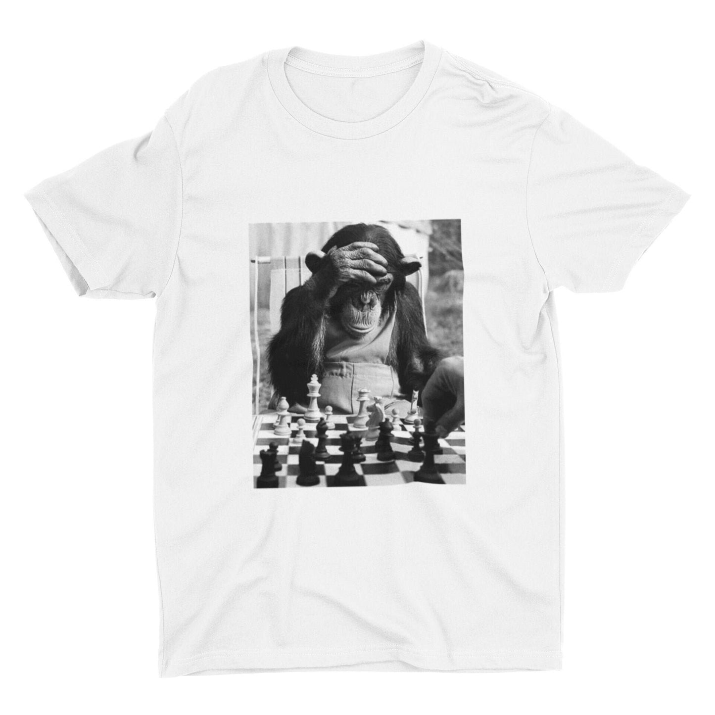 Chimp Playing Chess T Shirt | Chess Shirt | Chess Clothing