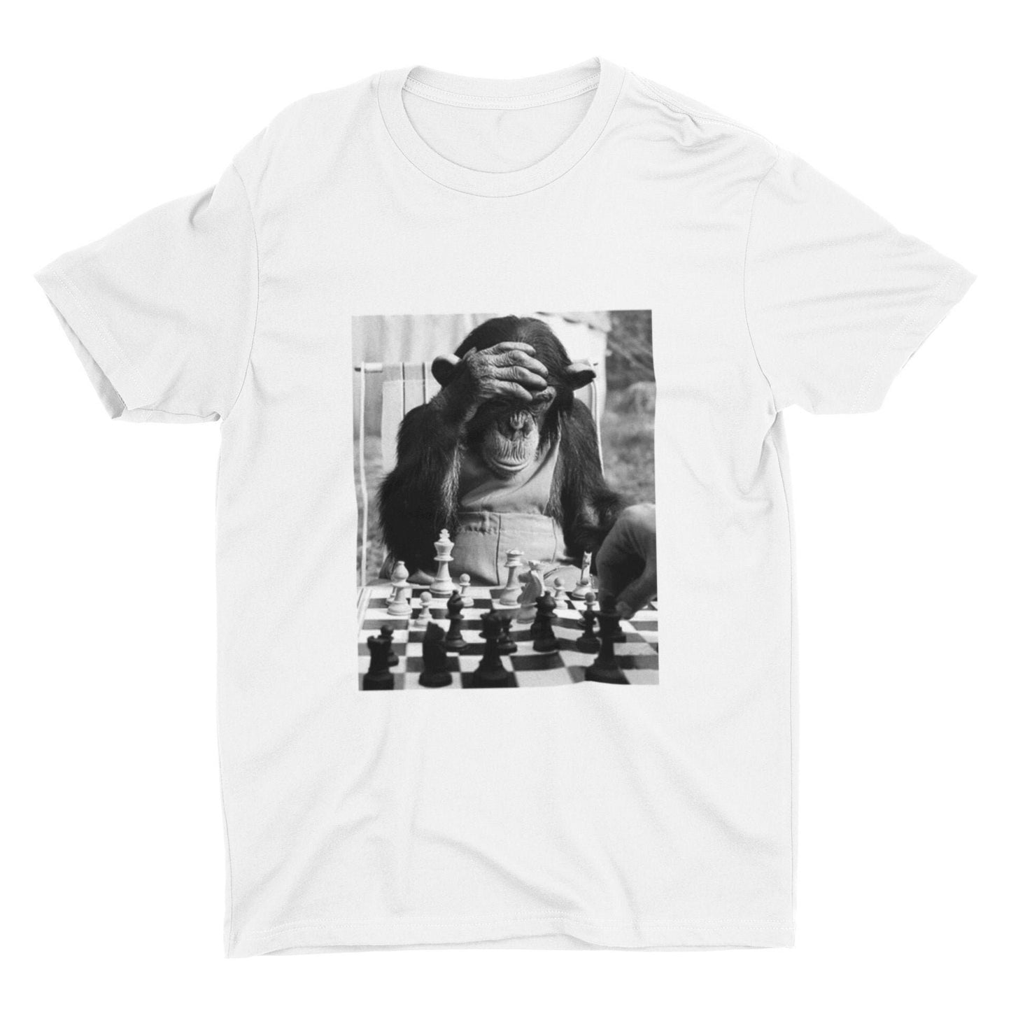 ICONIC Chimp Playing Chess T Shirt | Chess Shirt | Chess Clothing